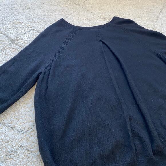 Banana Republic Black Wool Blend Round Neck Sweater Size XL - Picture 3 of 7